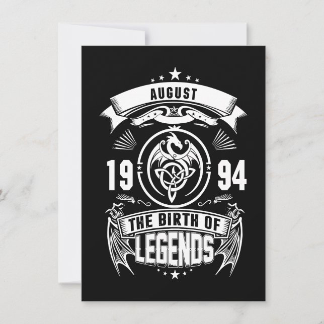 August Gift | 1994 The Birth Of The Legends Invitation (Front)