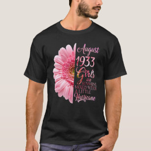 August Girl 1933 89 Years Of Being Sunshine Mixed T-Shirt