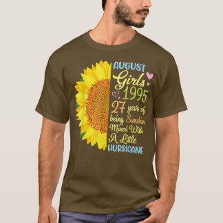 August Girls 1995 27 Years Of Being Sunshine Mied T-Shirt