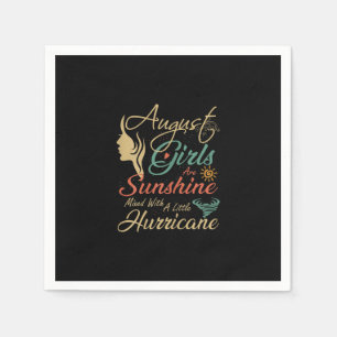 August Girls Are Sunshine August Birthday Gift Napkin