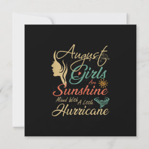 August Girls Are Sunshine August Birthday Invitation