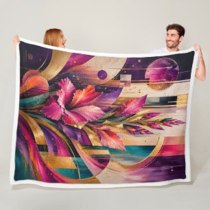 August Gladiolus Birth Flower Floral Consciousness Fleece Blanket