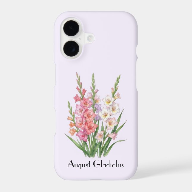 August Gladiolus Flowers Phone Case (Back)