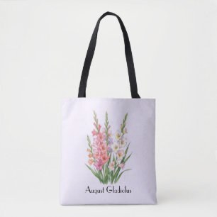 August Gladiolus Flowers Tote Bag