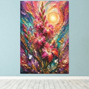 August Gladiolus Frequency of Courage™ Energy Wall Canvas Print
