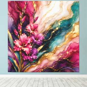 August Gladiolus Frequency of Courage™ Energy Wall Canvas Print