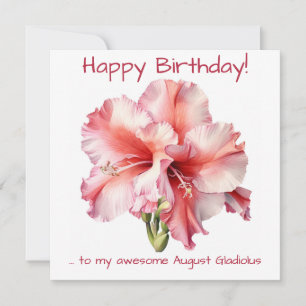 August Gladiolus Holiday Card