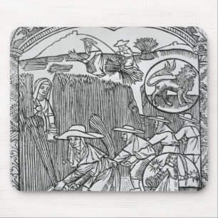 August, harvesting, Leo Mouse Mat