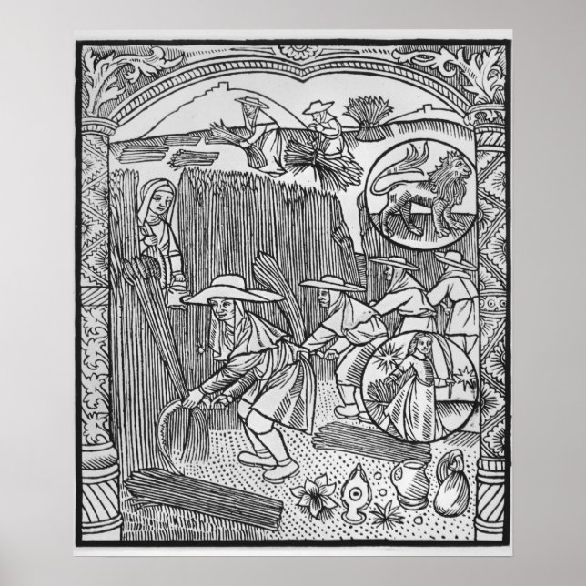 August, harvesting, Leo Poster (Front)