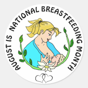 August is National Breastfeeding Month Stickers
