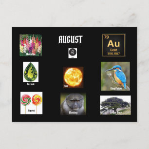 August Leo Birth Month Postcard