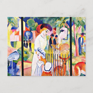 August Macke - Big Zoo, August Macke painting Postcard