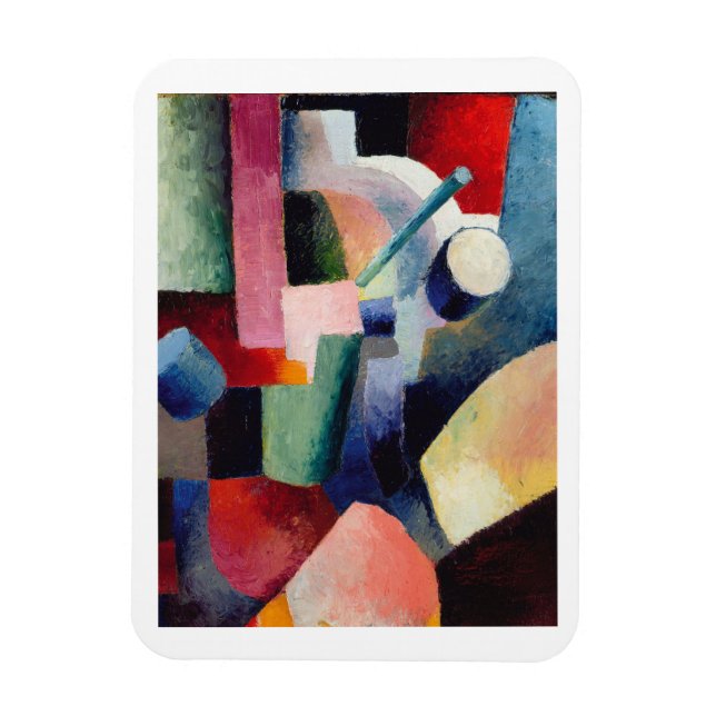 August Macke, Coloured Composition of Forms  Magnet (Vertical)