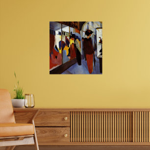August Macke colourful painting, Fashion Shop, Poster