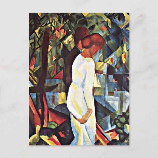 August Macke: Couple in the Woods, Postcard (Front)