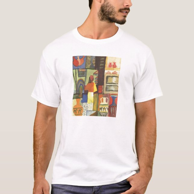 August Macke - Dealer with Jugs 1914 Jug Vendor T-Shirt (Front)