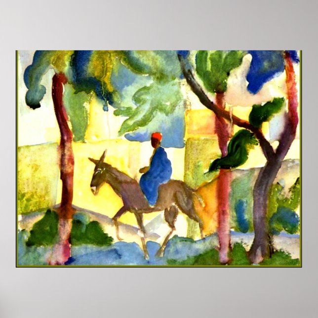 August Macke - Donkey Rider Poster (Front)