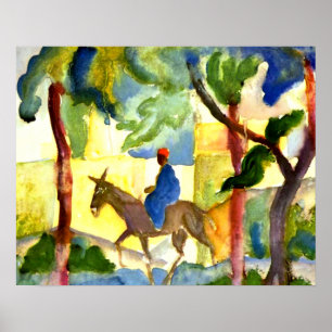 August Macke - Donkey Rider Poster