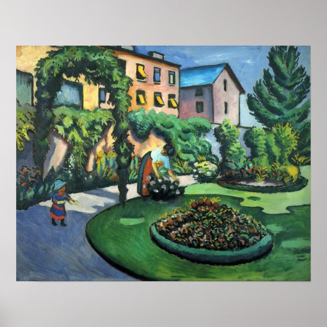August Macke Gartenbild Poster (Front)