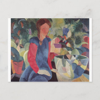 August Macke  - Girl w/ Fish Bell 1914 Fischglocke Postcard
