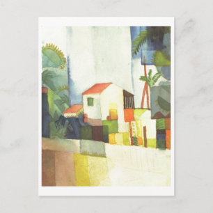 August Macke - Helles Haus 1914 Bright House Postcard