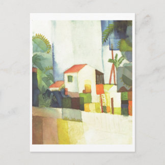 August Macke - Helles Haus 1914 Bright House Postcard