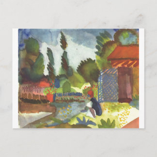 August Macke - Iceland Shank w/ sitting Arab 1914 Postcard