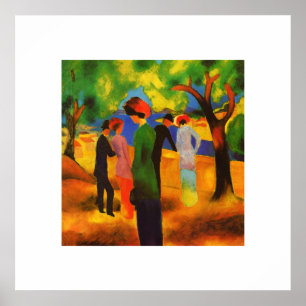 August Macke. "Lady in a Green Jacket" Art Print