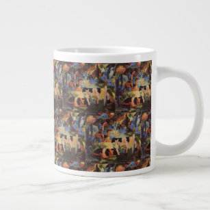 August Macke Landscape with Cows and Camel Large Coffee Mug