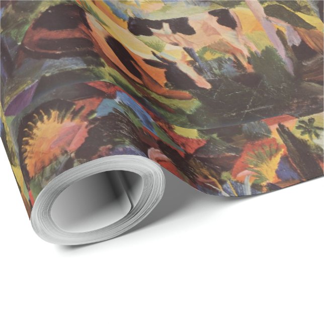 August Macke Landscape with Cows and Camel Wrapping Paper (Roll Corner)