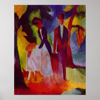 August Macke - Leute am blauen See 1913 @ Blue Sea Poster