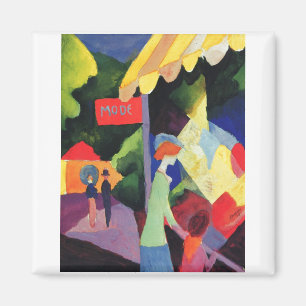 August Macke - Modefenster 1913 watercolor Magnet