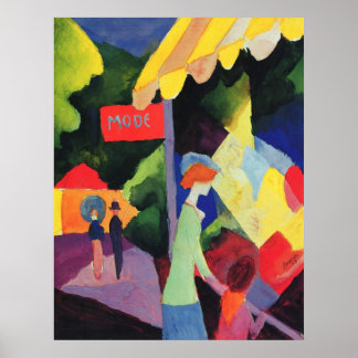 August Macke - Modefenster 1913 watercolor Poster