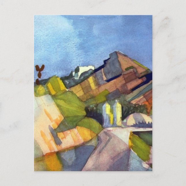August Macke - Rocky Landscape Postcard (Front)