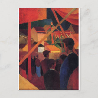 August Macke - Seiltänzer 1914 Oil Canvas Circus Postcard