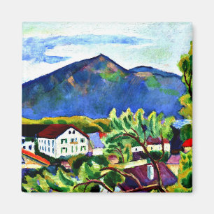 August Macke - Spring Landscape in Tegernsee Magnet