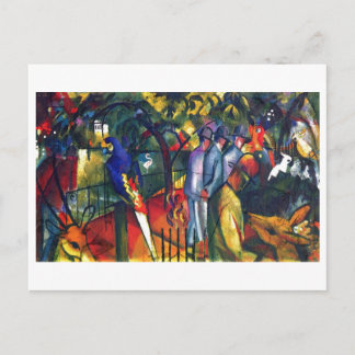 August Macke - Zoo Garden 1912 Oil on Canvas Postcard
