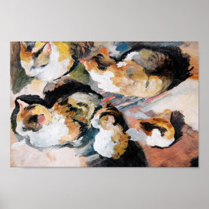 August Macke's Katzenstudien (Study of a Cat) 12 Poster