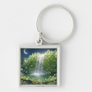August Peridot Waterfall Key Ring