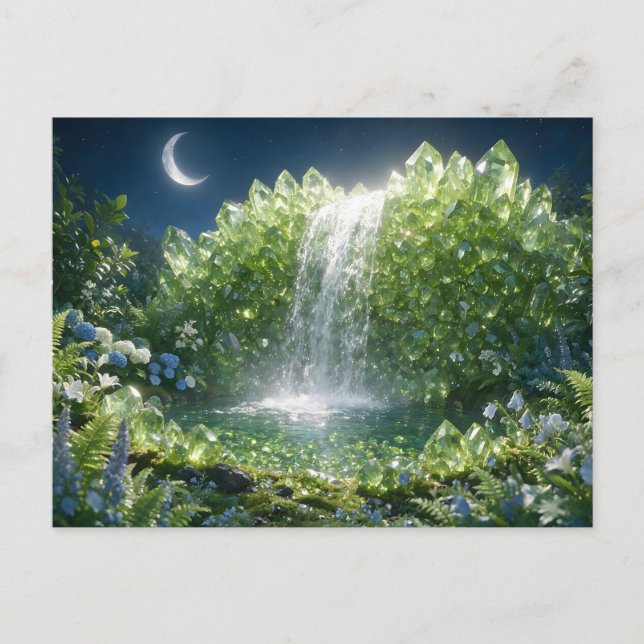 August Peridot Waterfall Postcard (Front)