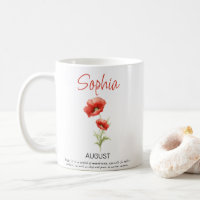 August Personalised Birth Flower 