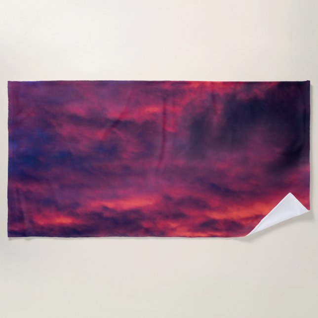 august red beach towel (Front)