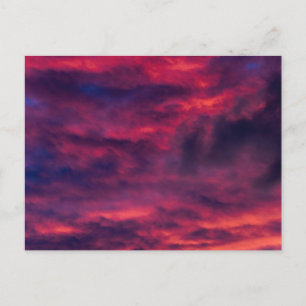 august red holiday postcard