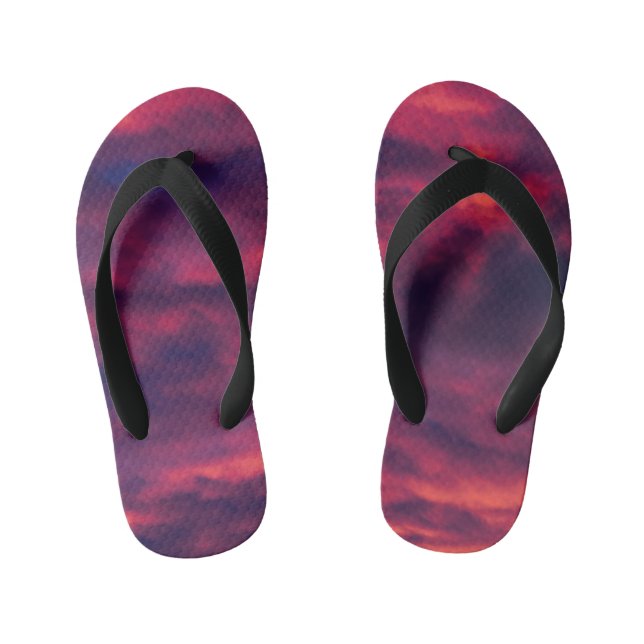 august red kid's flip flops (Footbed)