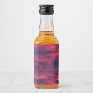 august red liquor bottle label