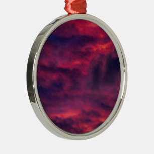 august red metal tree decoration