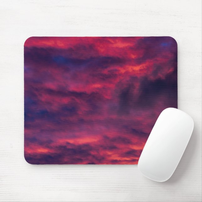 august red mouse mat (With Mouse)