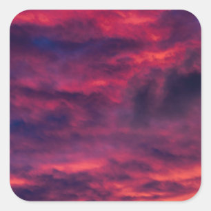 august red square sticker