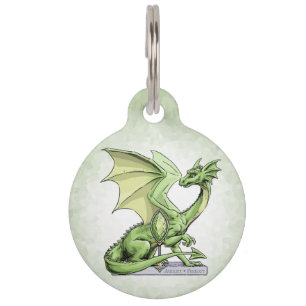 August’s Birthstone Dragon: Peridot Pet Tag