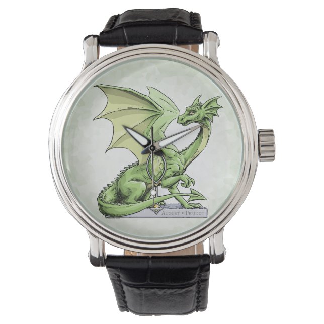 August’s Birthstone Dragon: Peridot Watch (Front)